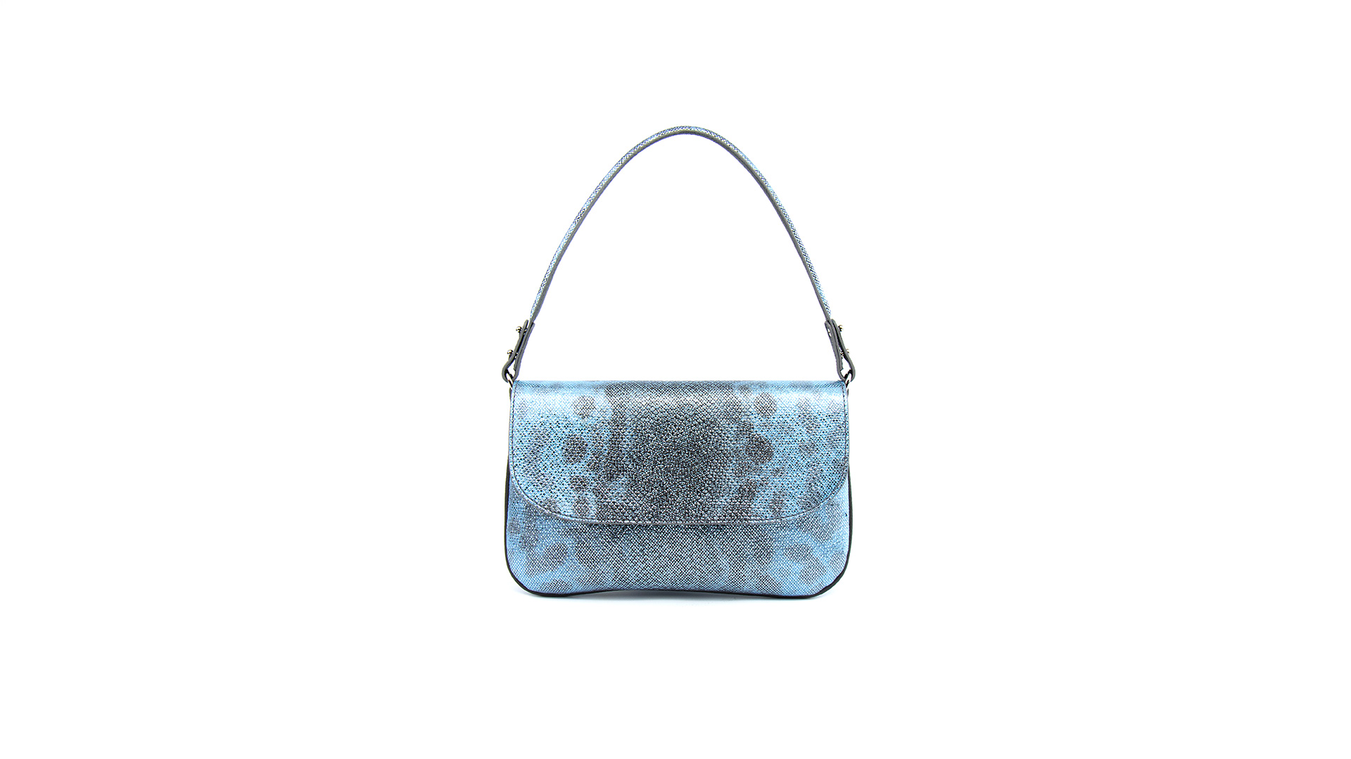 Blue shoulder bag, karung handbag. LUISA-Front-CFW210009-060-BLA-1