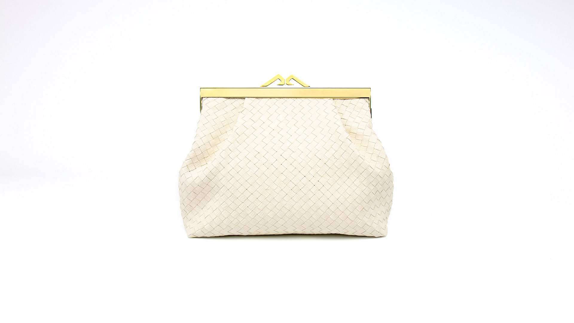 Ivory clutch bag, lizard handbag. NATALIA-Front-CRC2200021-043-IVI-1