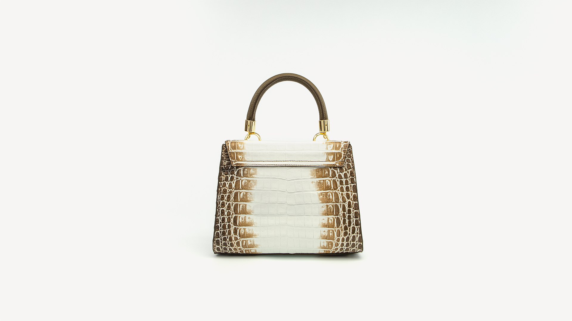 Fendi First Small - White leather bag with exotic details