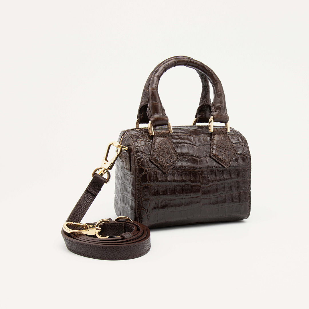 glossy brown crocodile handbag vintage 1940s Saks Fifth Avenue French –  Retro Trend Vintage