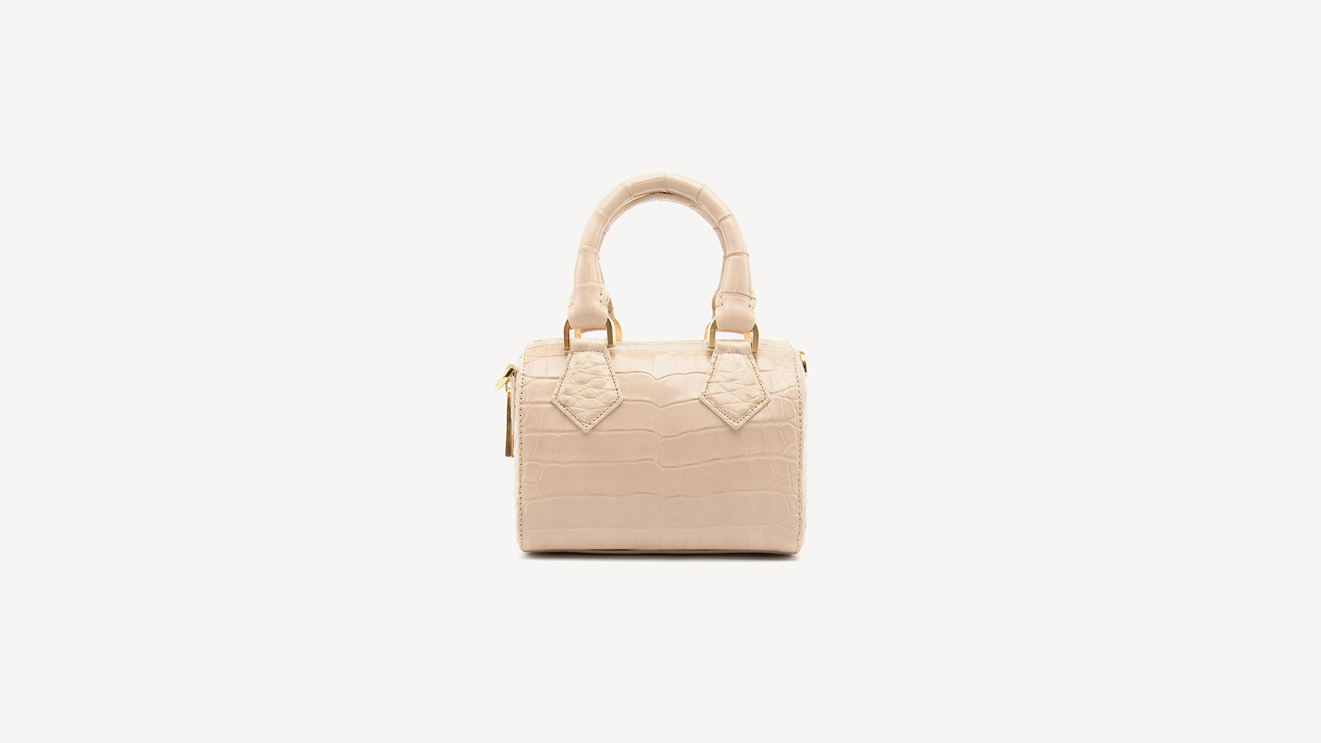 New beige purse mini bag, Alligator, Matte, Gold. Small Lily – MARIA OLIVER