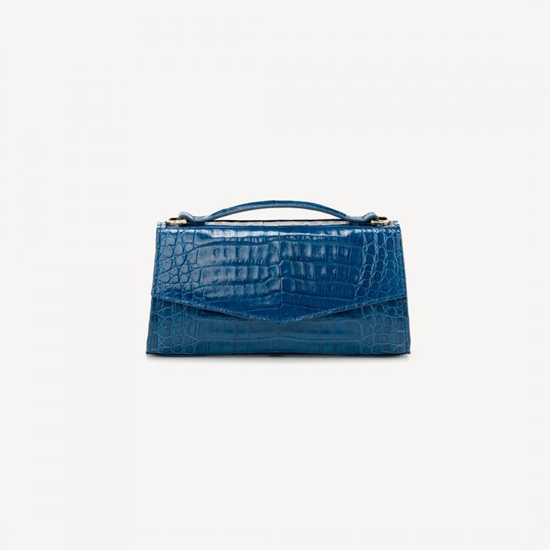 ALICE BURGUNDY CROC EMBOSSED LEATHER BAG