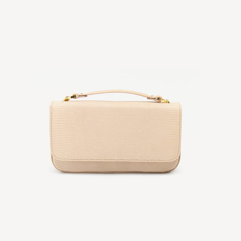 MARIA OLIVER  'MICHELLE' MINI TOP HANDLE LIZARD LEATHER BAG